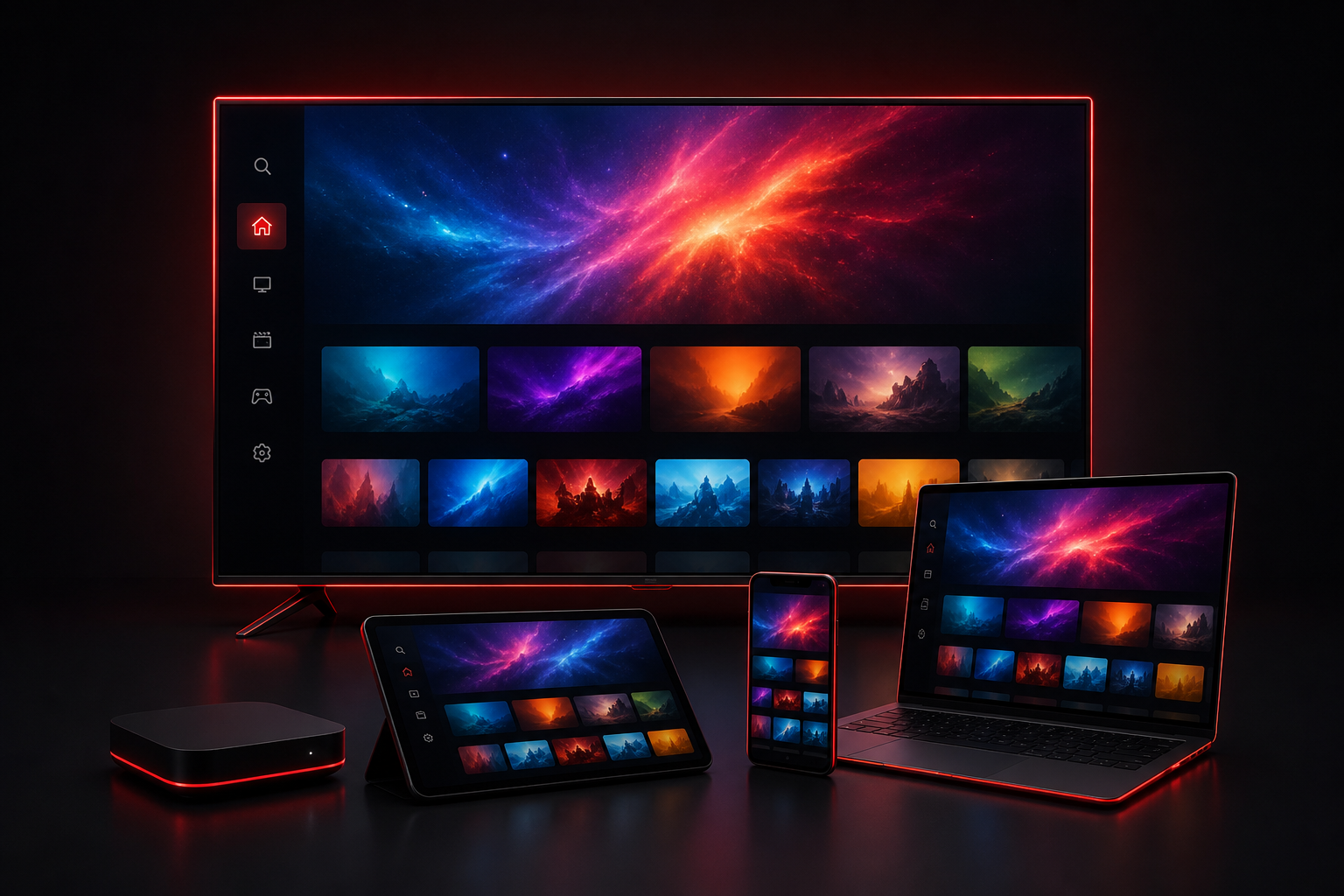 IPTV para Smart TV, TV Box, tablet, celular e notebook com qualidade 4K