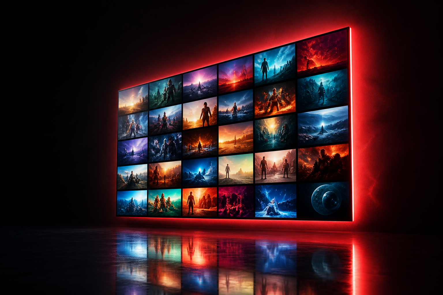 Smart TV exibindo filmes, séries, futebol, UFC, novelas e desenhos com IPTV 4K da DMASTER